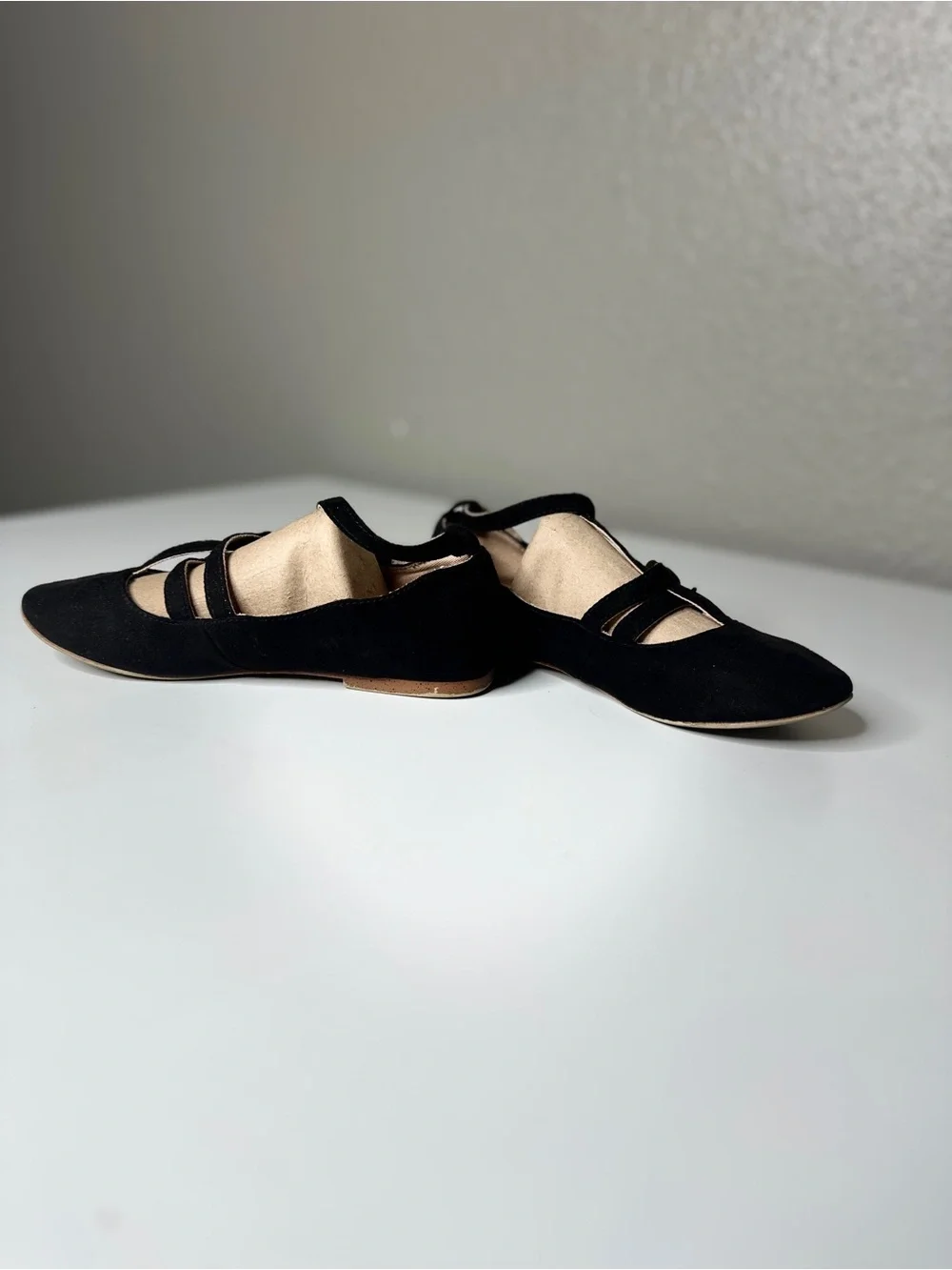 Zara girls black buckle flats size 33